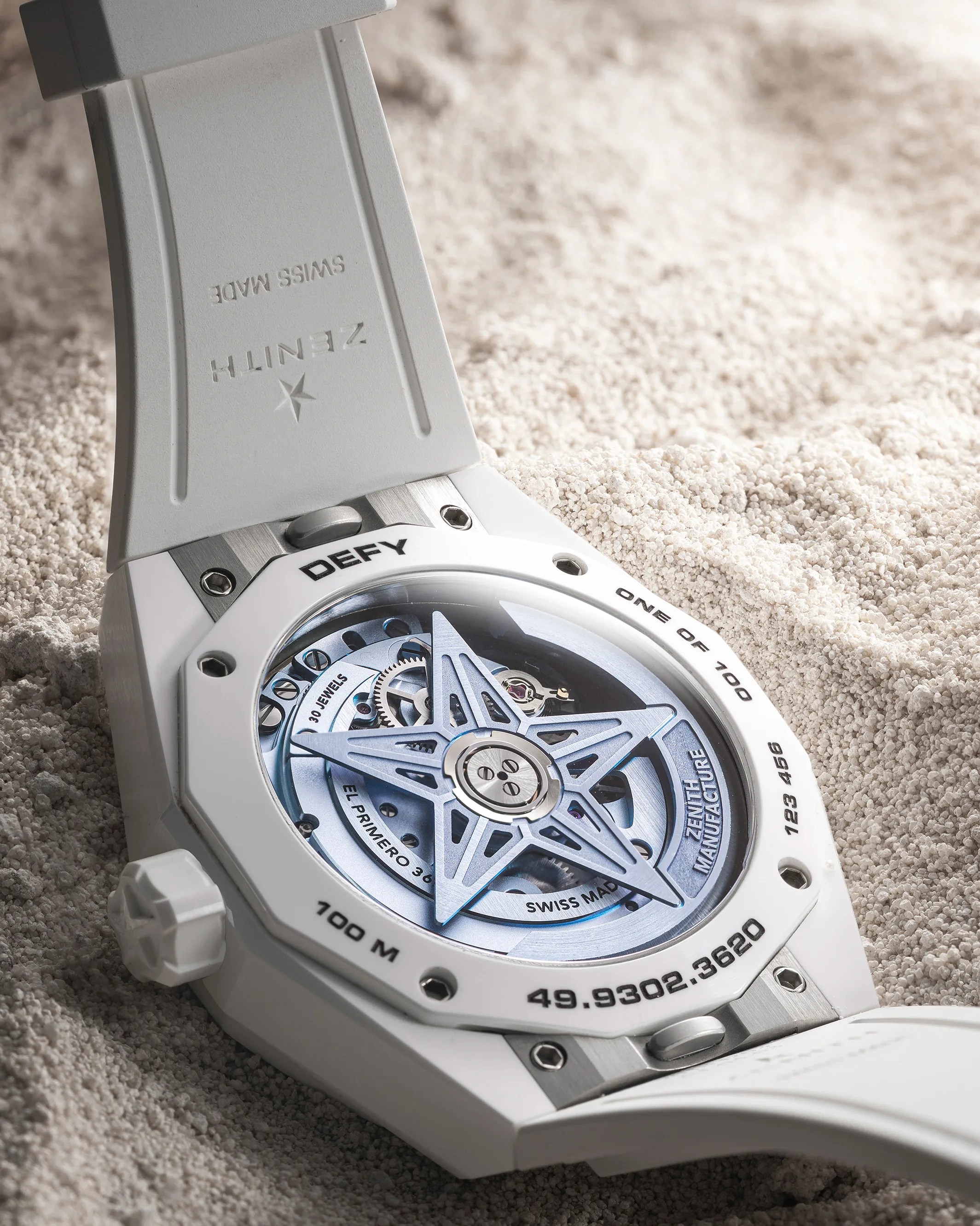 the back of a Zenith watch