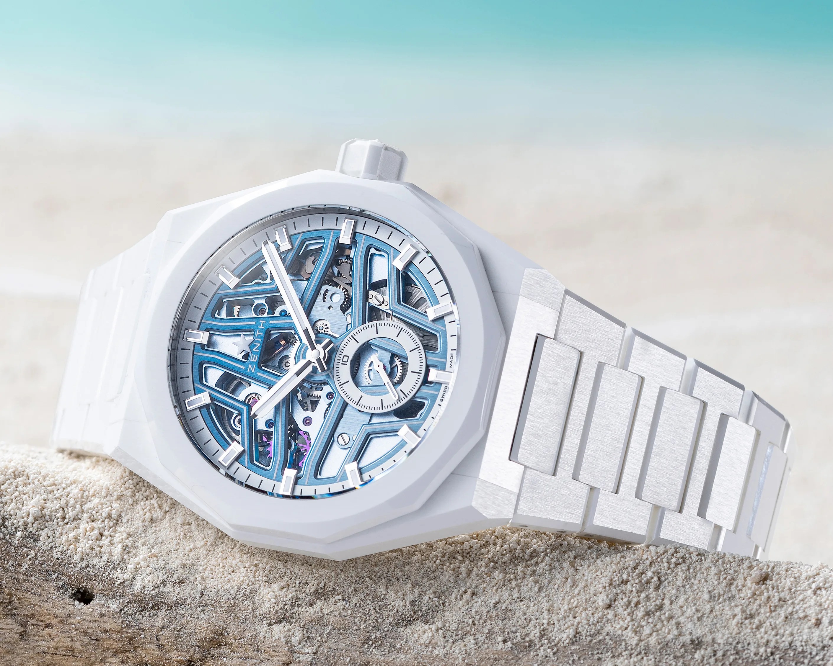 a white Zenith watch