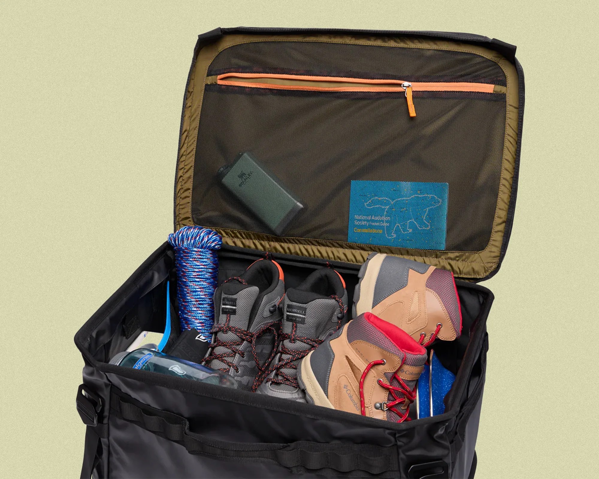 Cotopaxi Allpa 60L Gear Hauler Box full of gear