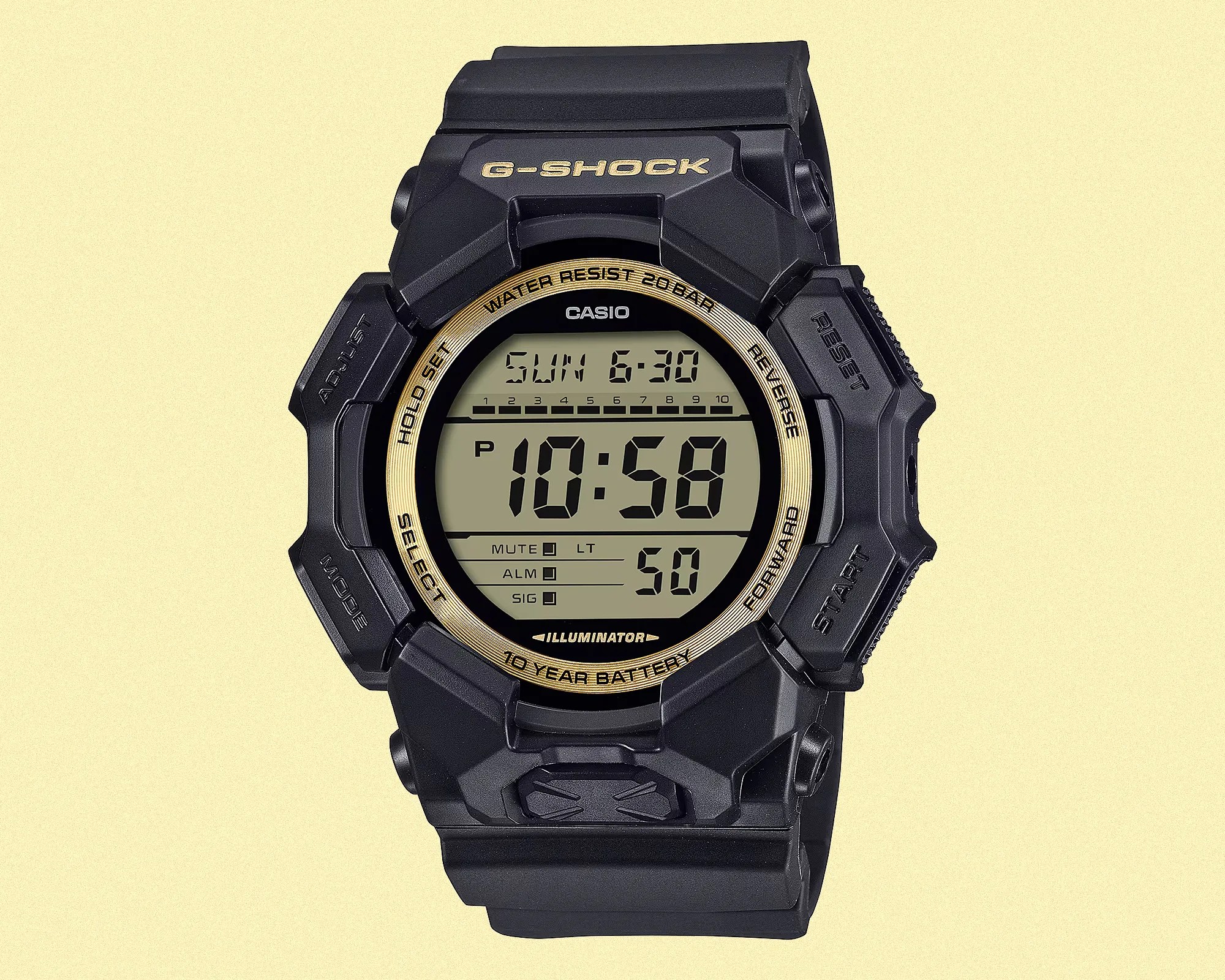 G-Shock Analog Digital Black and Gold Watch Collection