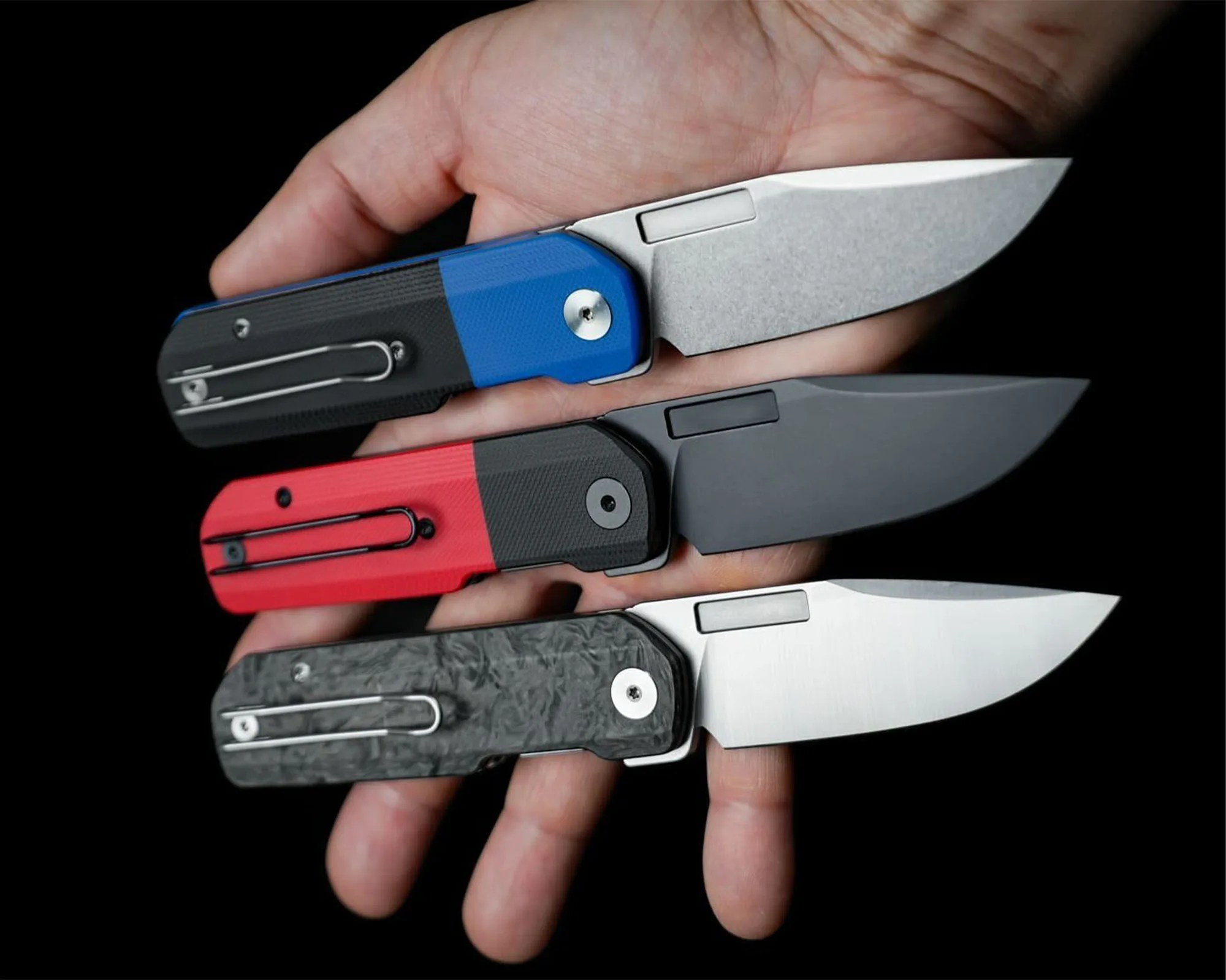 Vero Engineering Avid 1 EDC Knife three ways