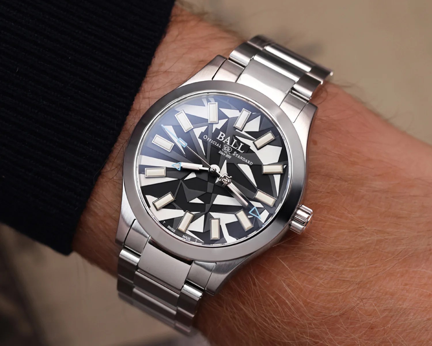 a Ball Watch on a mans wrist