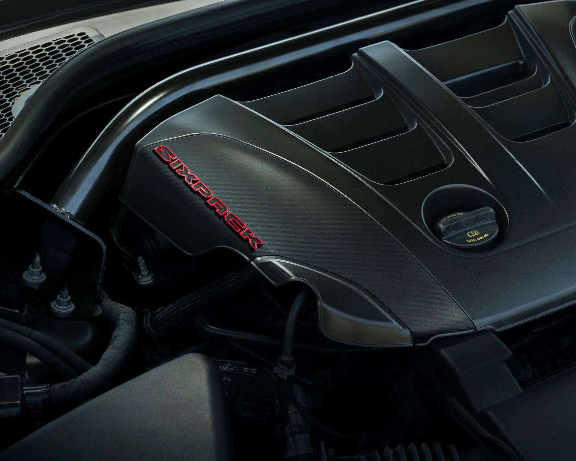 a close-up photo of a six-cylinder dodge engine