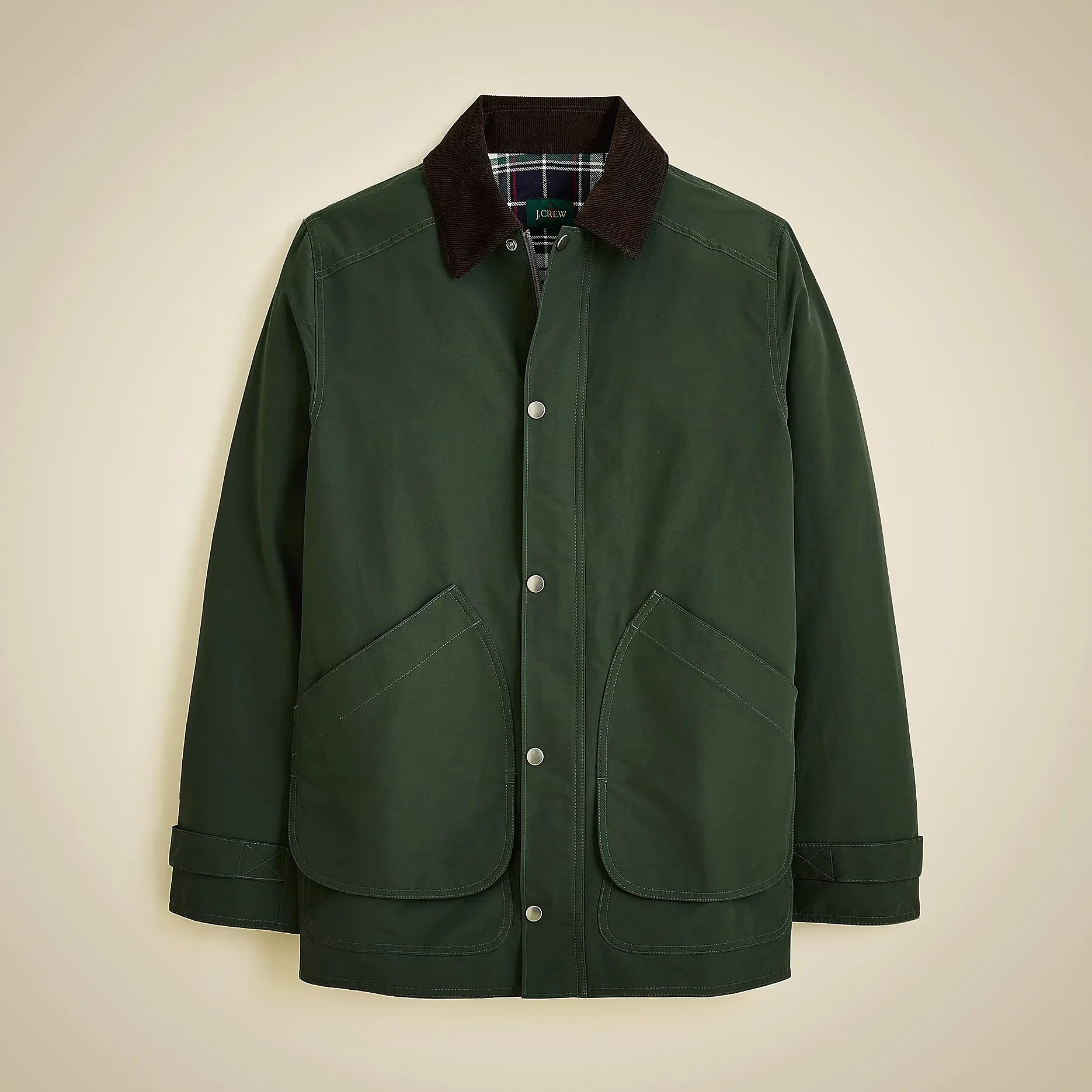 a green J.Crew barn jacket