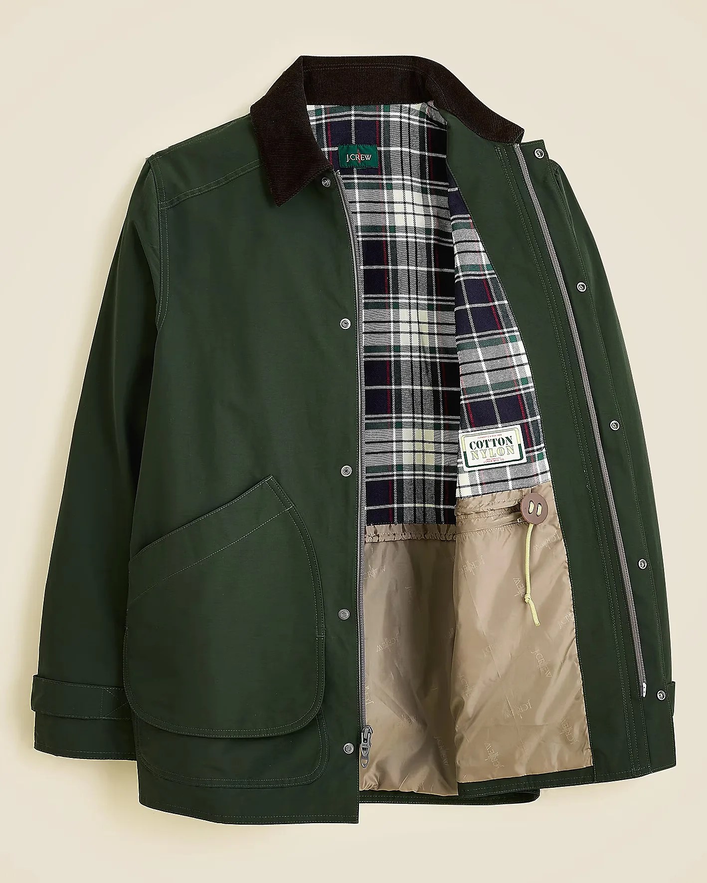 a green j.crew barn jacket