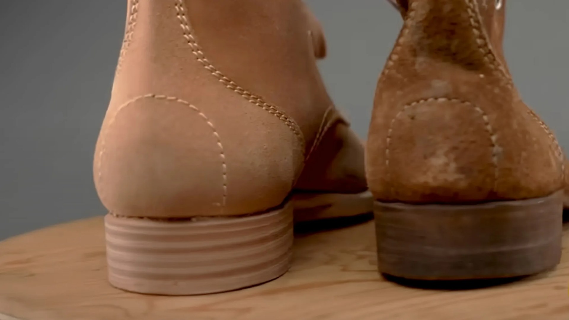 two boot heels next to each other