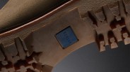 Close-up of a brown shoe sole with deep treads and a blue square label reading "ALTIER.