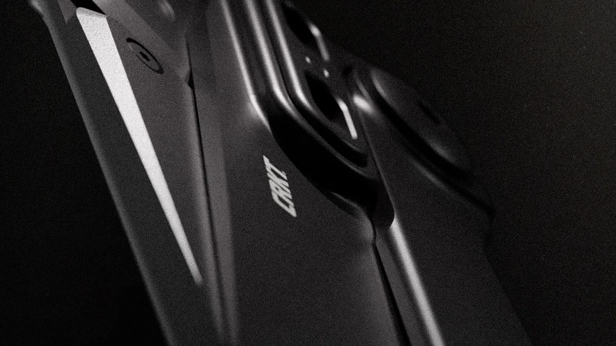 Close-up of the rear camera module on a black smartphone with the word "DRIFT" visible.