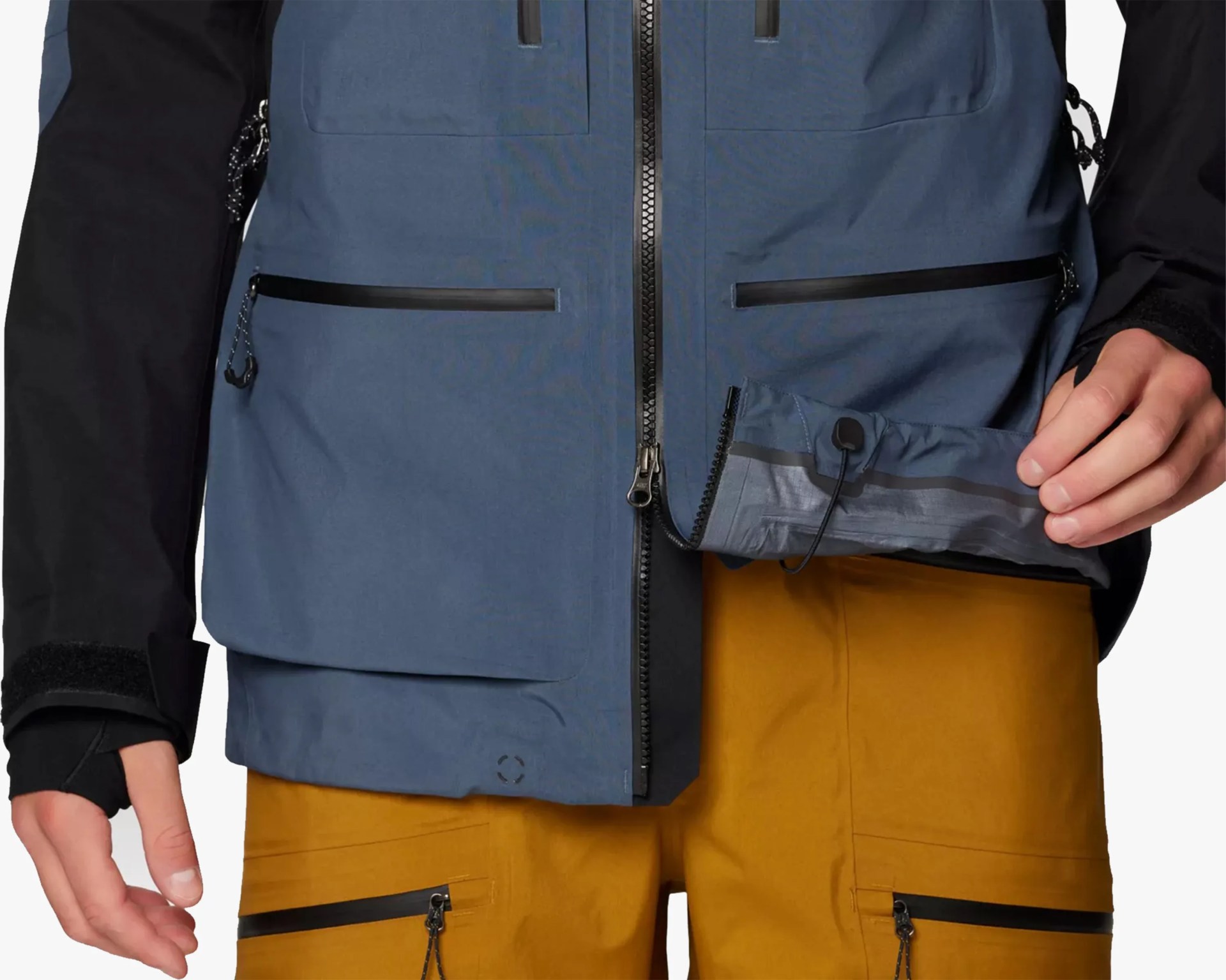 snow jacket with two-way-zipper
