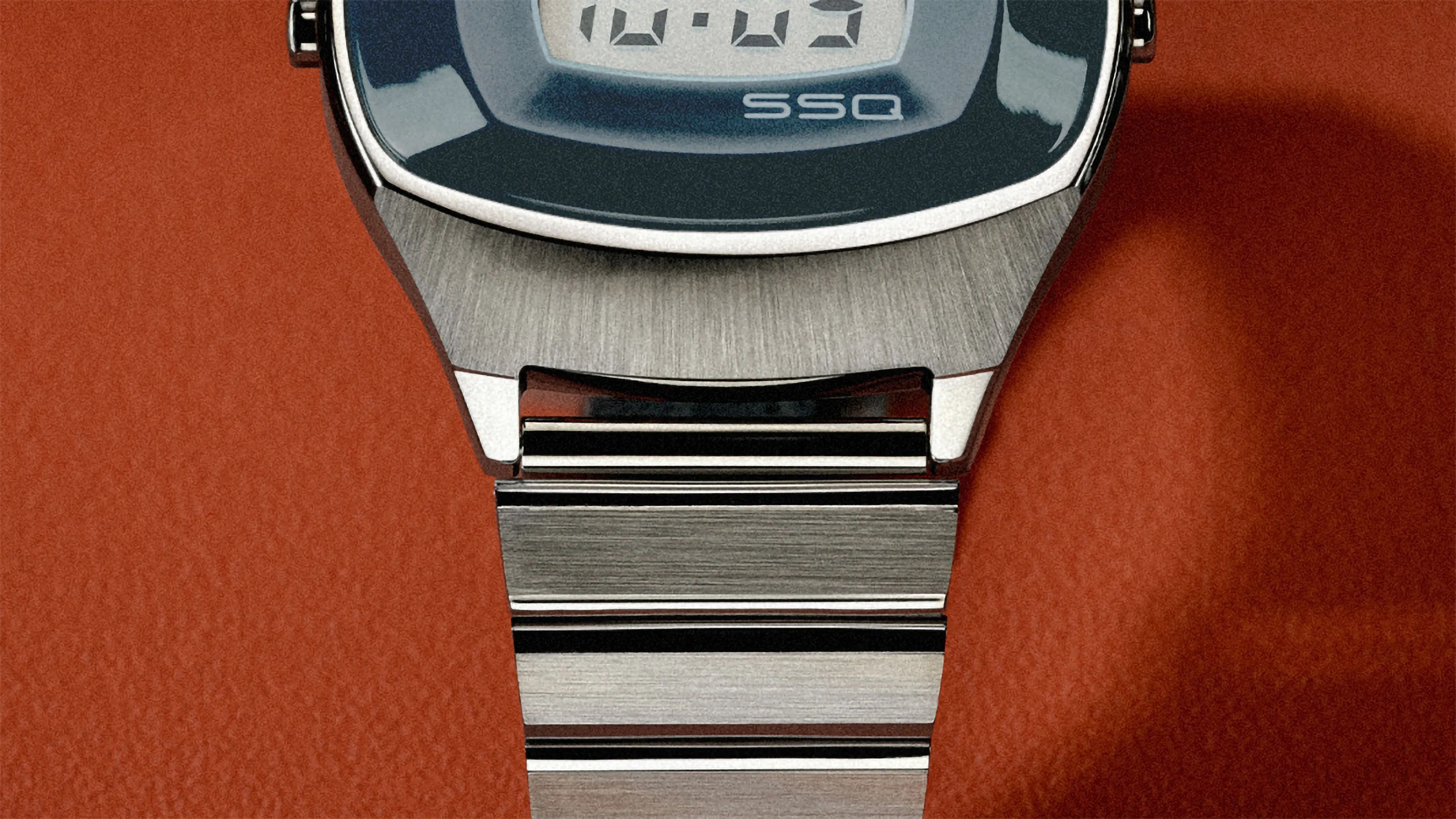ビンテージTIMEX SSQ デジタル　シルバー　A89 Q Timex® 1975 SSQ Digital Reissue 38mm Stainless Steel