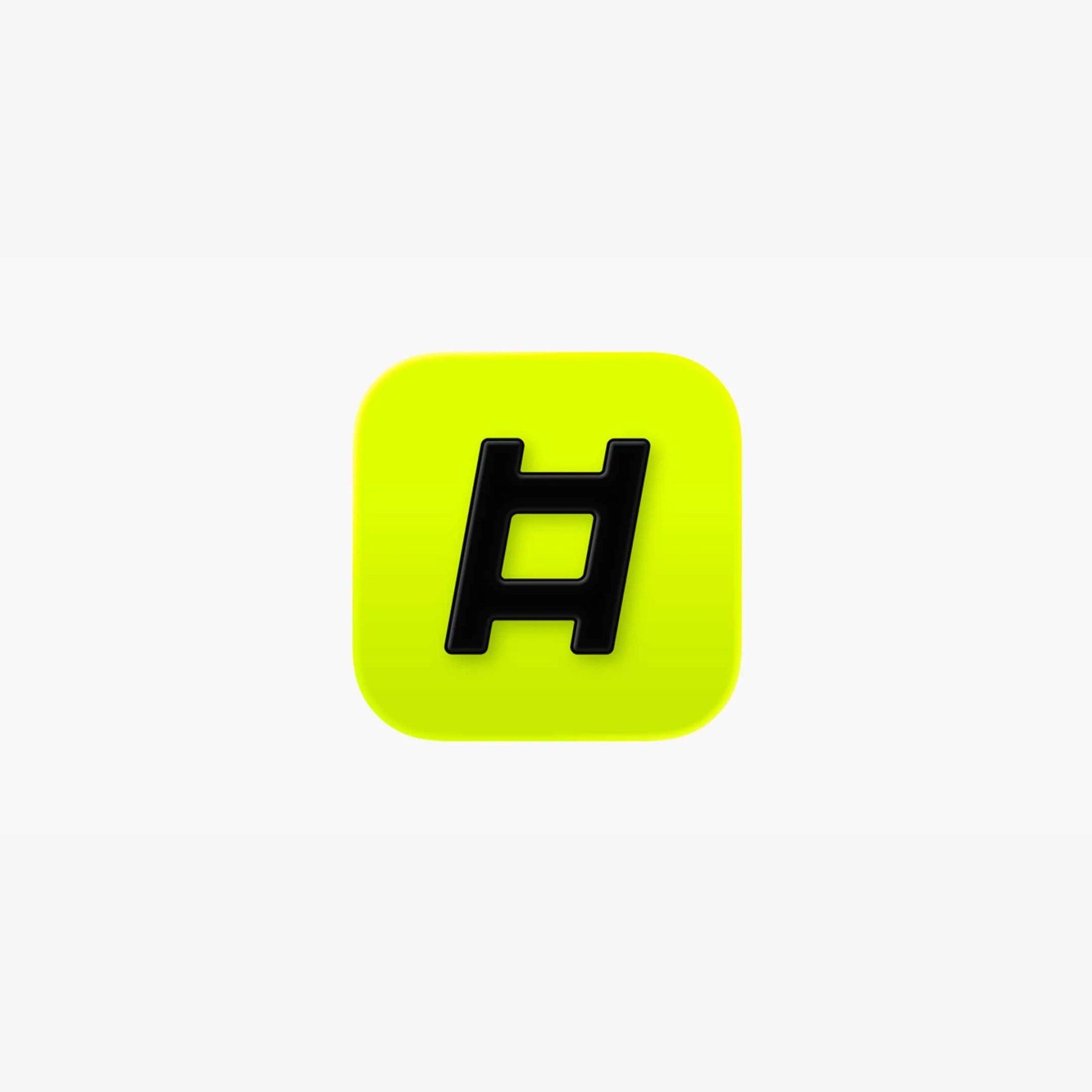 Black ladder icon on a rounded square bright yellow-green background.