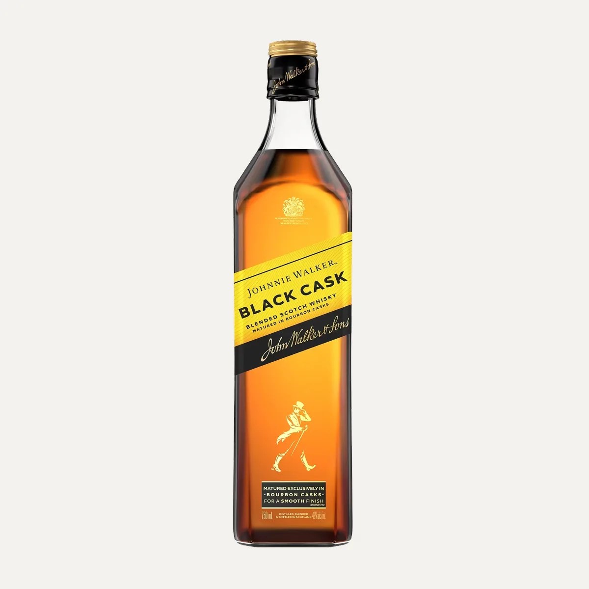 750ml bottle of Johnnie Walker Black Cask blended Scotch whisky with yellow and black label.