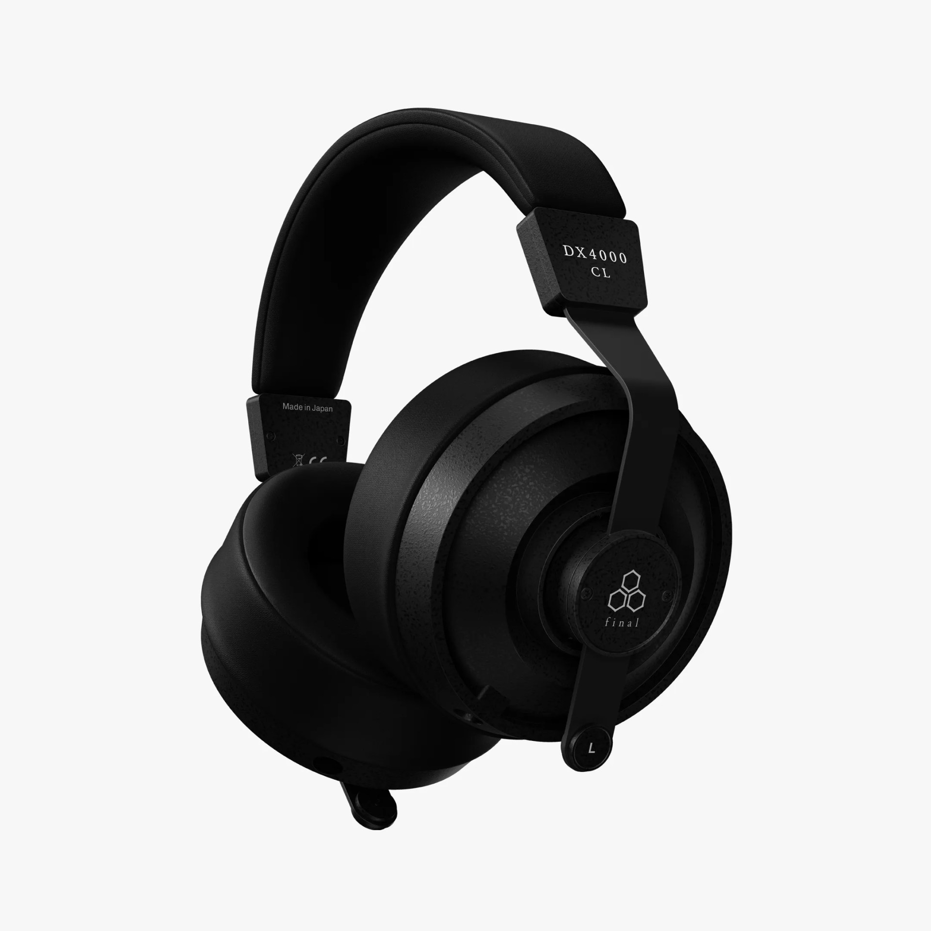 Black over-ear headphones with padded headband and "DX4000 CL" and "final" logos on ear cups.