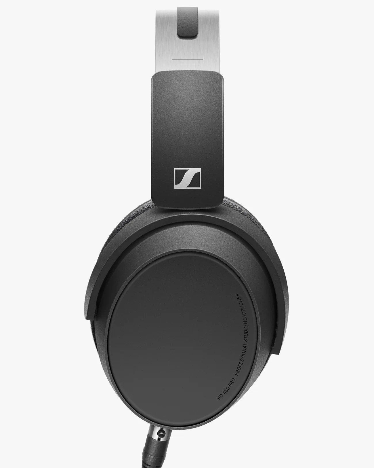 Black over-ear Sennheiser HD 480 Pro professional studio headphones with a detachable cable.