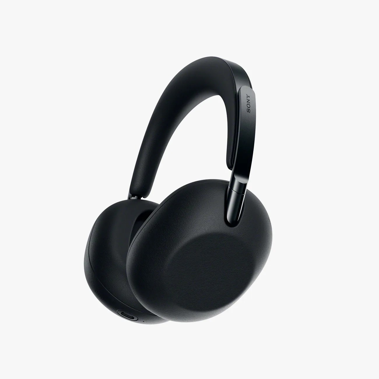 Black over-ear Sony wireless headphones with cushioned ear cups and padded headband.