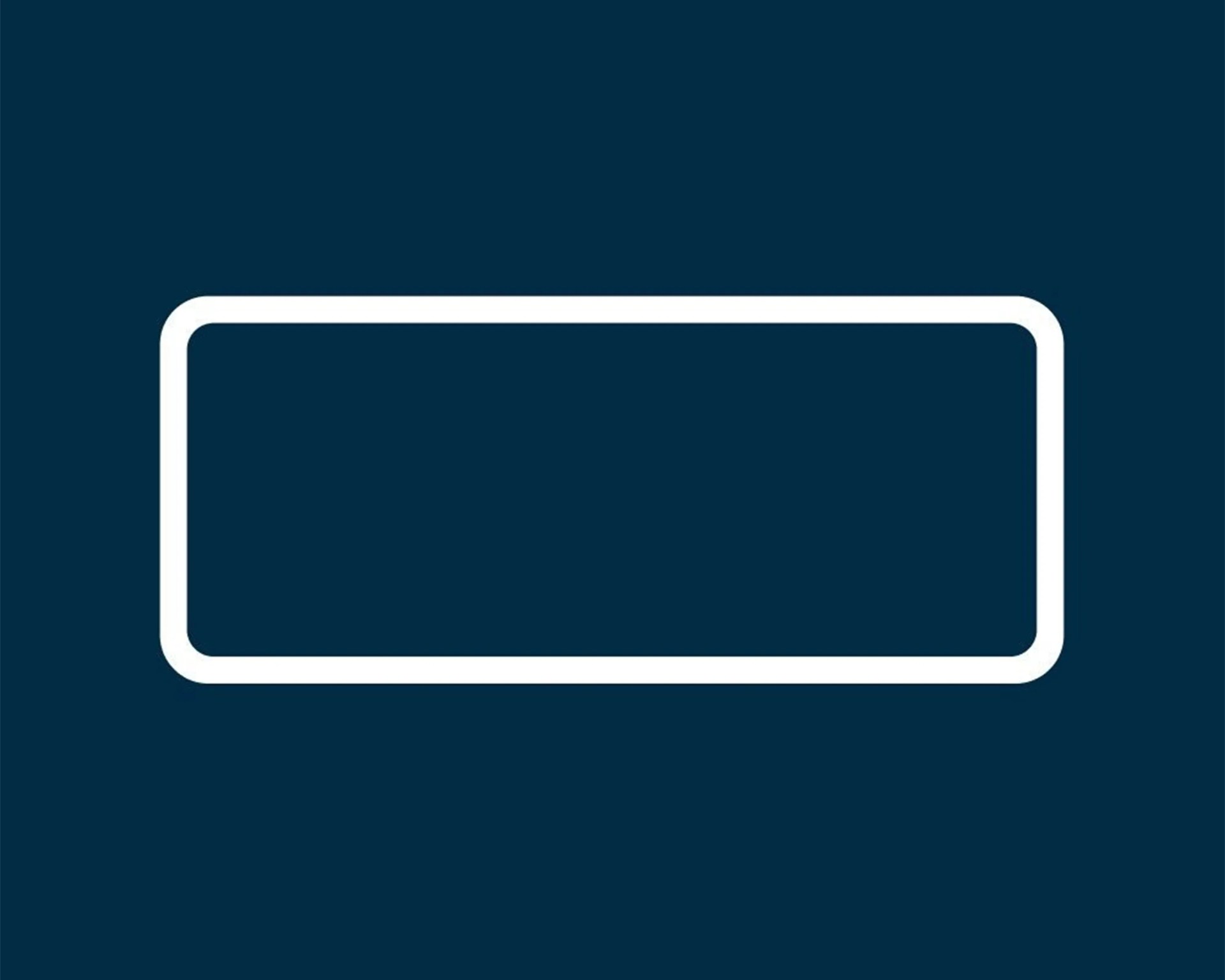 White rectangular outline with rounded corners on a dark blue background.
