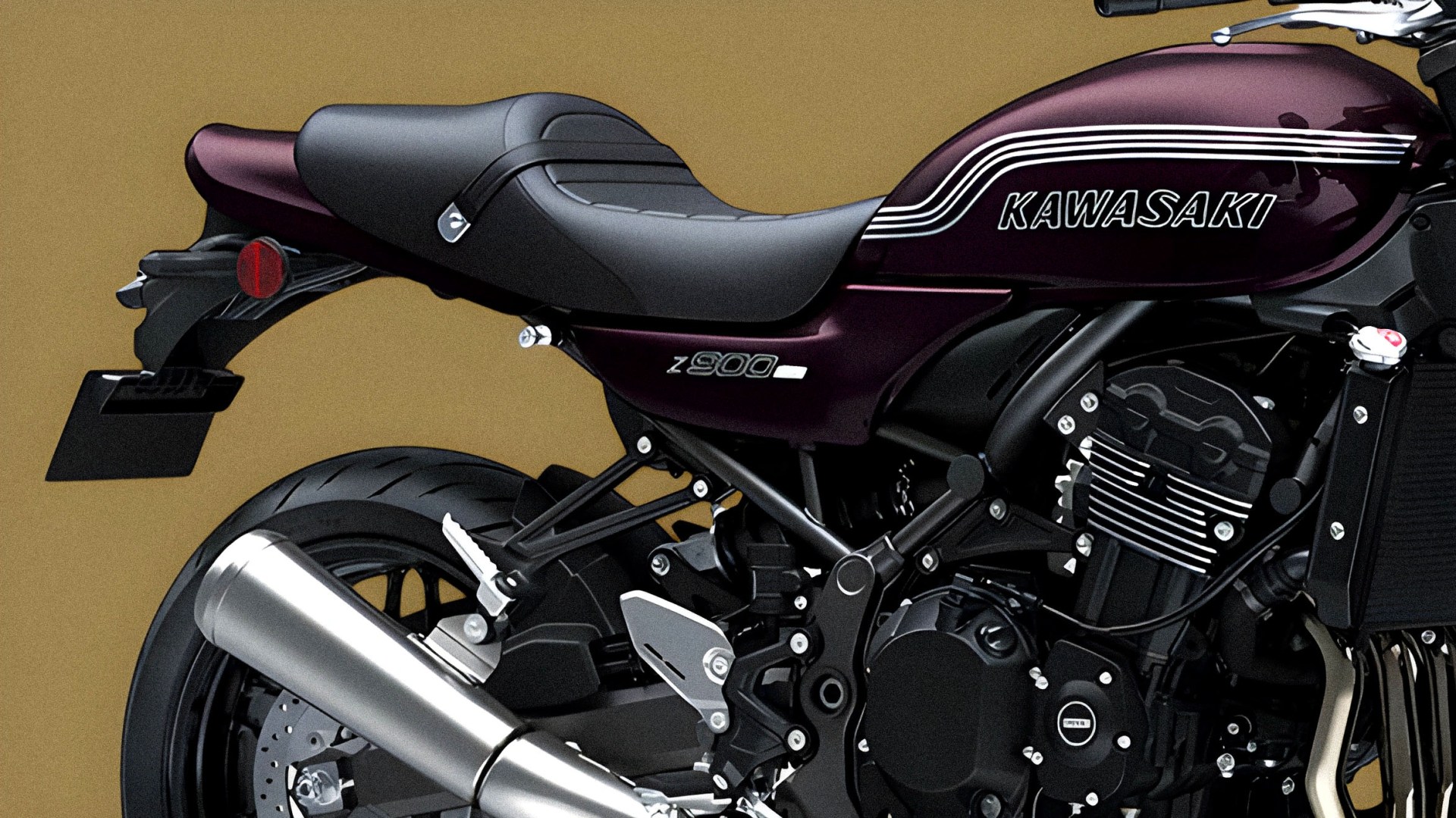 Kawasaki Z900RS Cafe Candy Tone Red yan görünüm