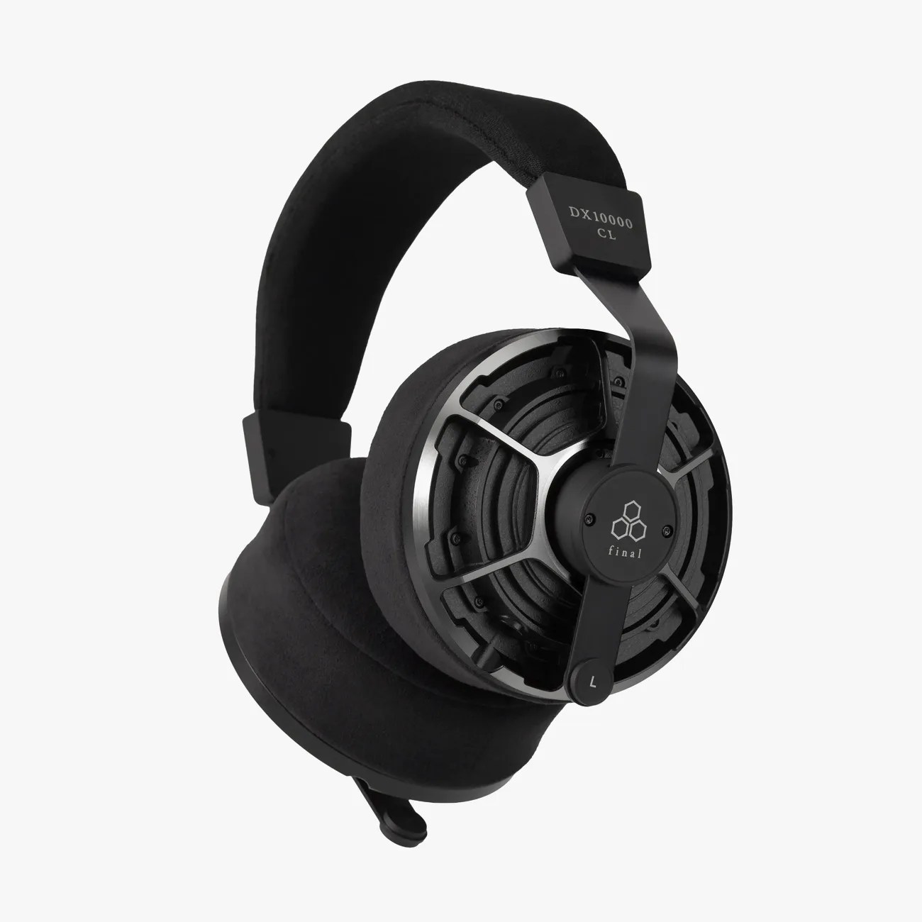 Black over-ear headphones with open-back design and "DX10000 CL" label on headband.
