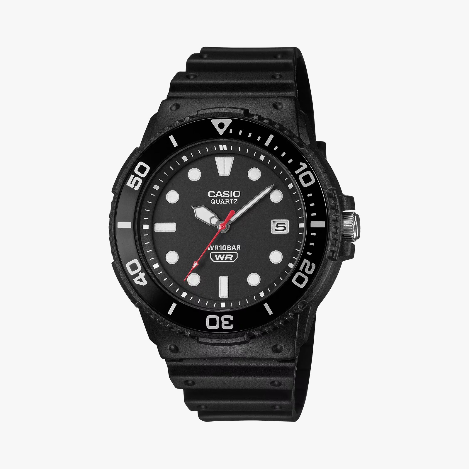 Siyah plastik kasalı Casio MRW-240H dalgıç tarzı saat