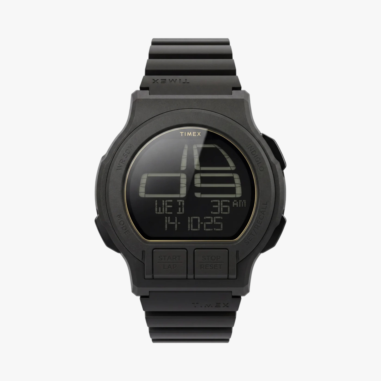 Siyah kasalı, dikdörtgen ekranlı Timex Retroware Digital saat